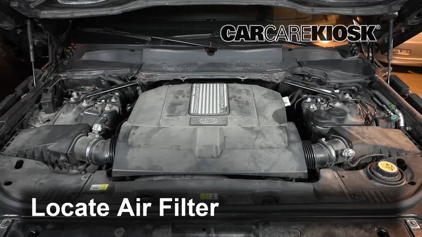 2018 Land Rover Range Rover Supercharged 5.0L V8 Supercharged Filtre à air (moteur) Changement